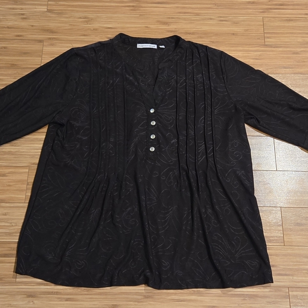 Notations Button-Up Women's Top